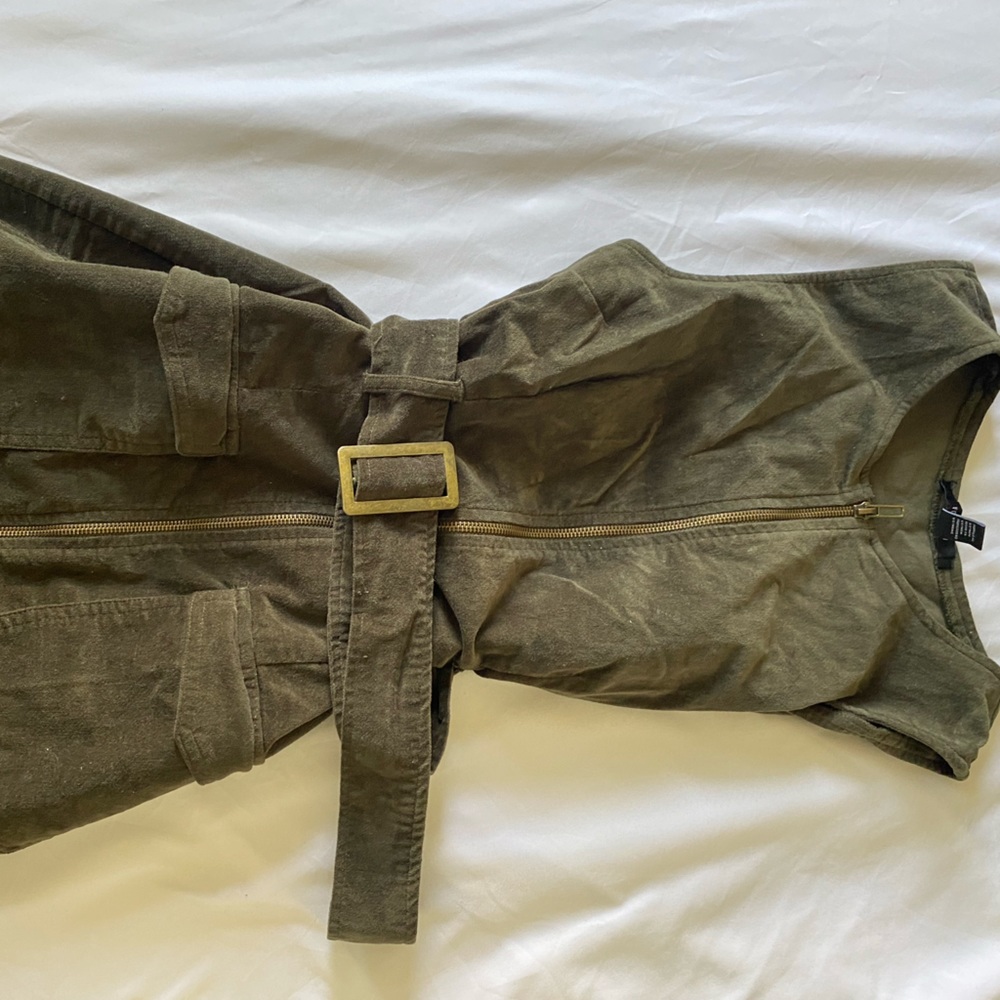 SOLD Forever 21 Olive green suede dress